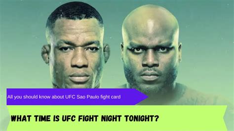 what time is ufc fight night tonight