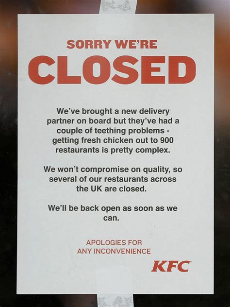 what time kfc closed