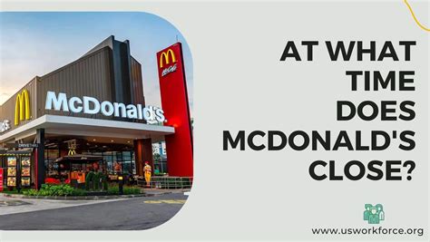 what time mcdonalds close