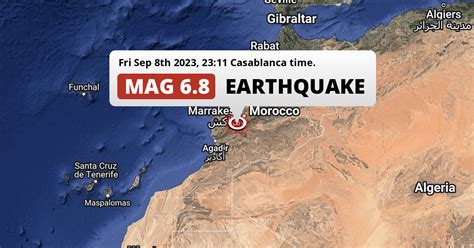 what time was the morocco earthquake