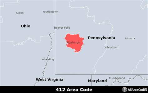 what time zone is 412 area code