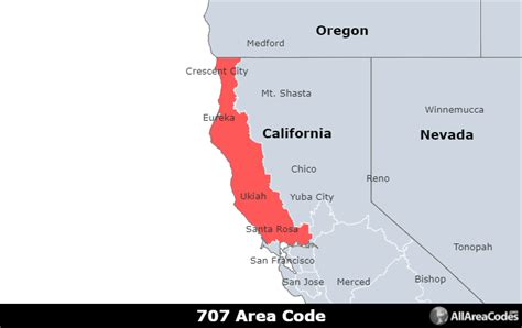 what time zone is 707 area code