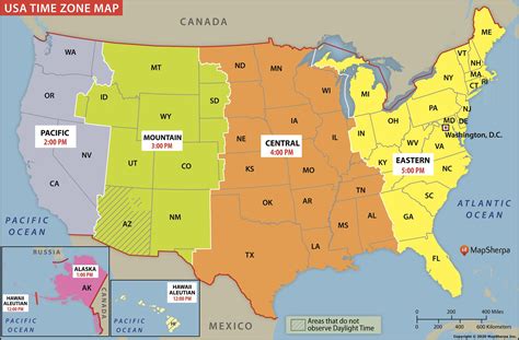 What Time Zone Map Usa
