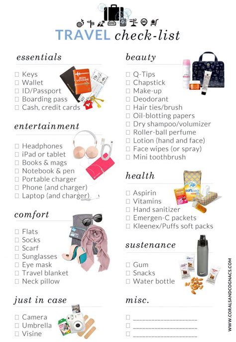 what to bring checklist
