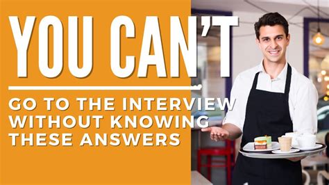 what to bring to a waitress interview