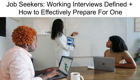 what to do in a working interview