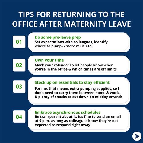 what to do when returning from maternity leave