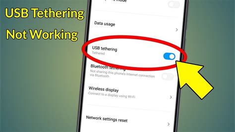 what to do when usb tethering is not working