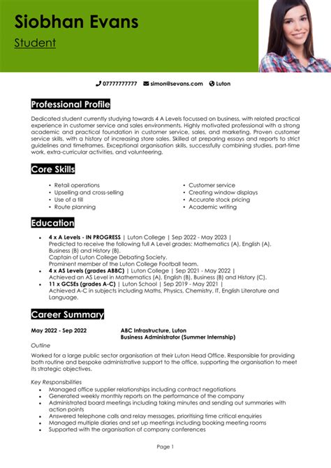 what to include in a cv for university application