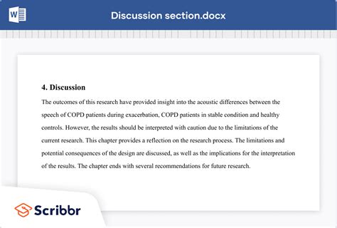 what to include in a scientific discussion