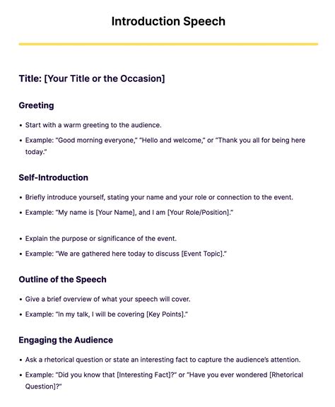 what to include in a speech introduction