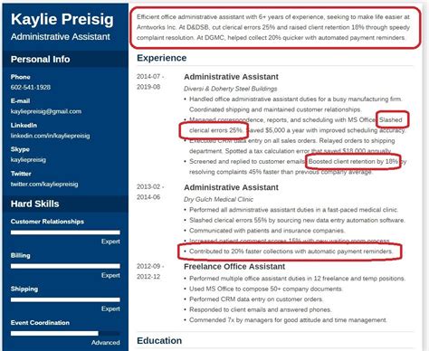 what to include in your profile cv