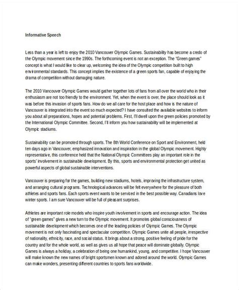 what to make an informative speech on