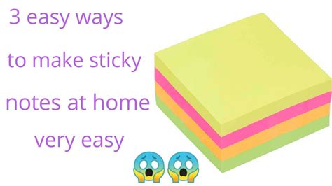 what to make with sticky notes step by step