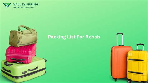 what to pack for drug rehab