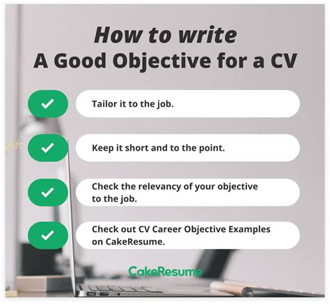 what to put in a cv objective