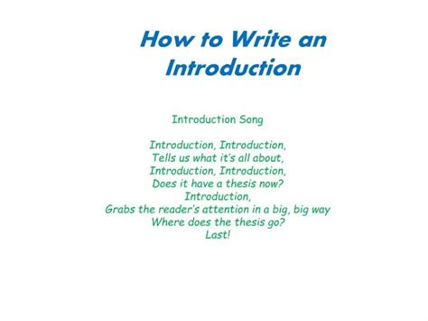 what to put in a presentation introduction
