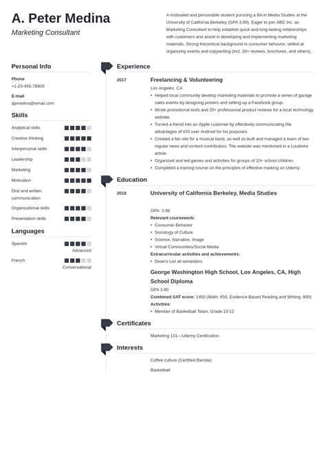 what to put in cv with no work experience