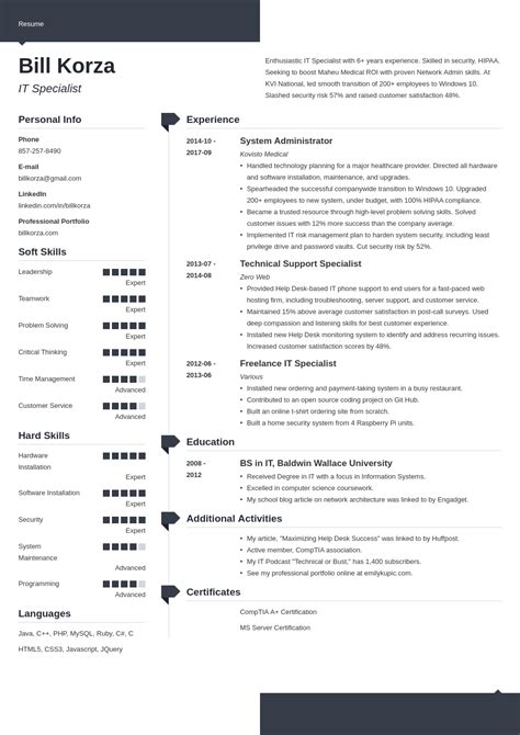what to put in profile section of resume examples