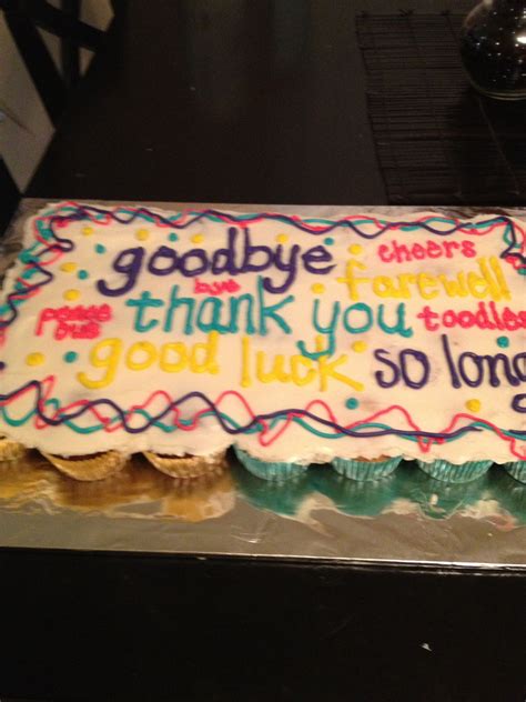 what to put on a cake for farewell