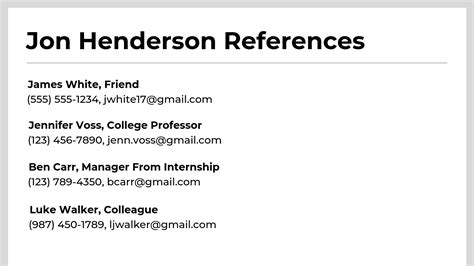 what to say as a reference example