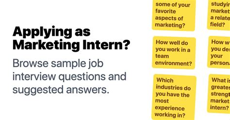 what to say in a marketing internship interview