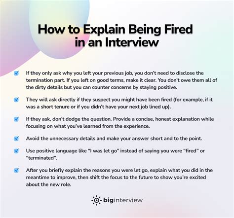 what to say in an interview if you were fired reddit