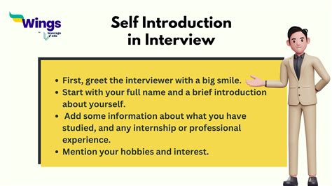 what to say in self introduction in interview