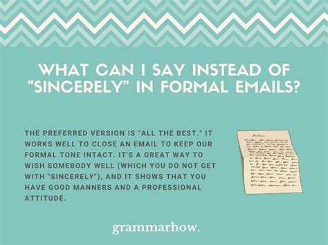what to say instead of sincerely in email