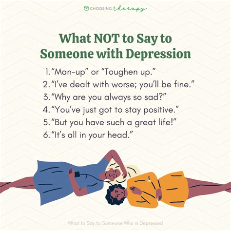 what to say to someone with bad depression