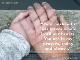 what to say when a friend's husband dies