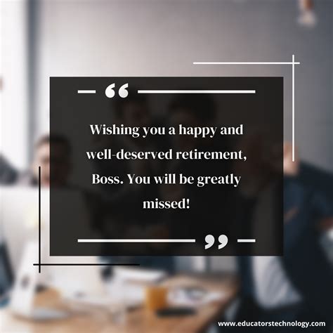 what to say when employee retires