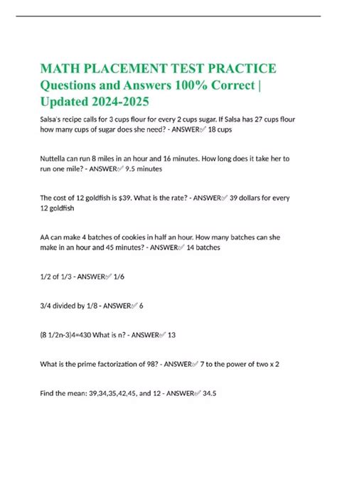 What To Study For Math Placement Test