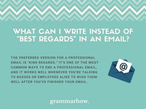 what to use instead of regards in email