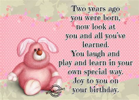 what to write in a birthday card for a 2 year old girl