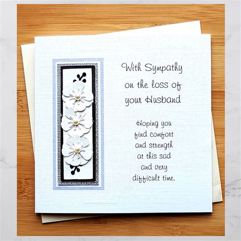 what to write in a card when a husband dies