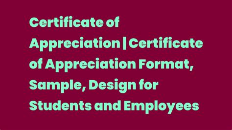 what to write in a certificate of appreciation for students