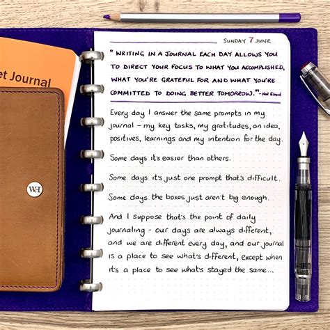 what to write in a daily journal examples