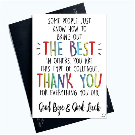 what to write in a farewell card to a work colleague