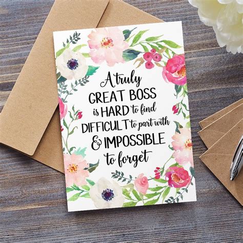 what to write in a goodbye card for boss