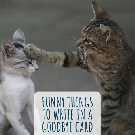 what to write in a goodbye card funny