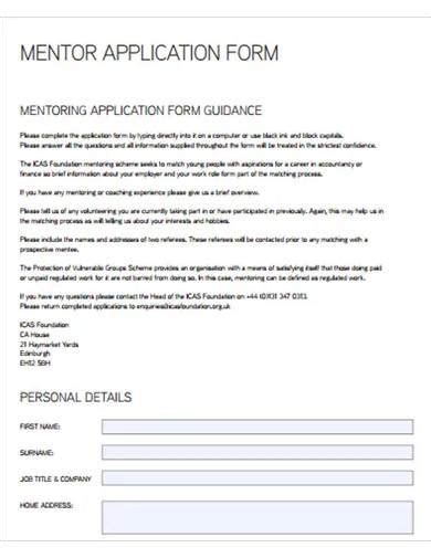 what to write in a mentor application