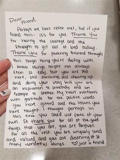 what to write in a nice note