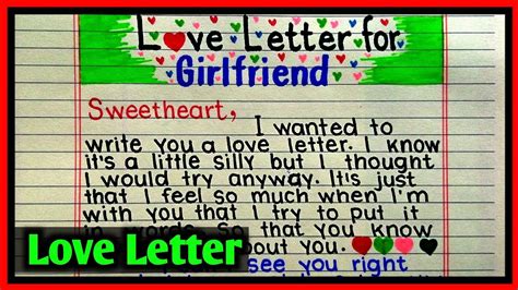 what to write in a note to your gf