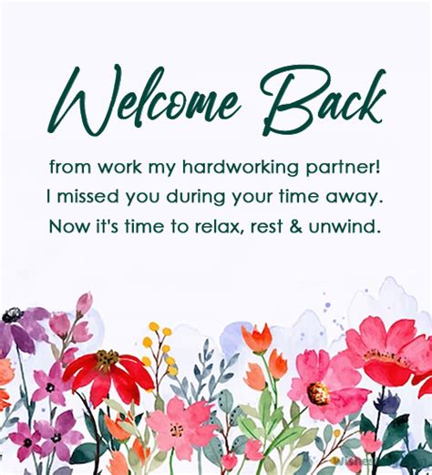 what to write in a welcome back to work card