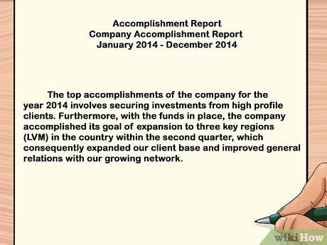 what to write in accomplishment