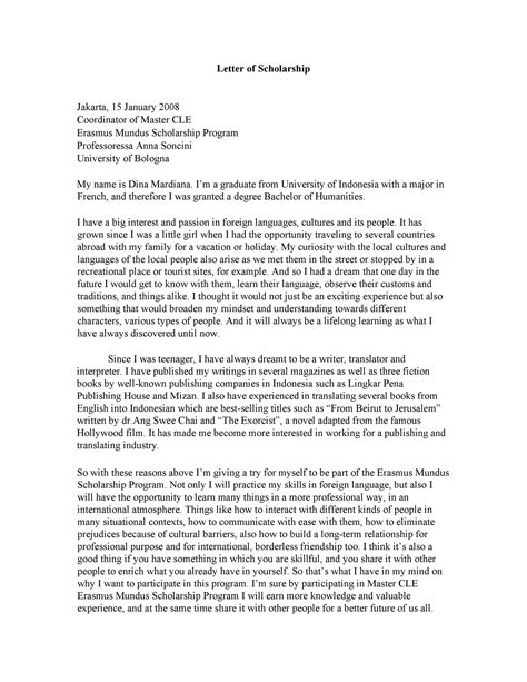 what to write in an application for a scholarship