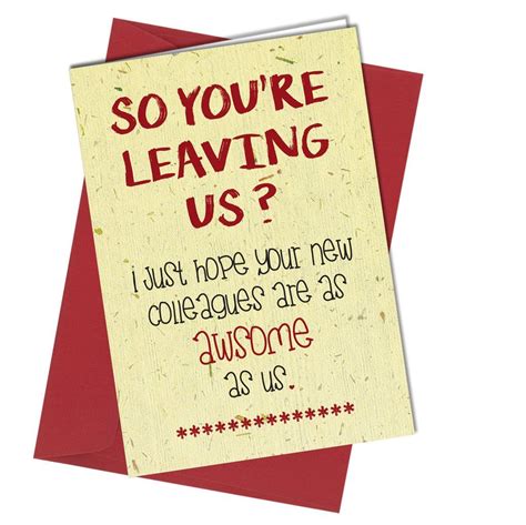 what to write in card when leaving work