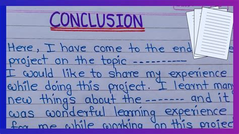 what to write in conclusion of a project