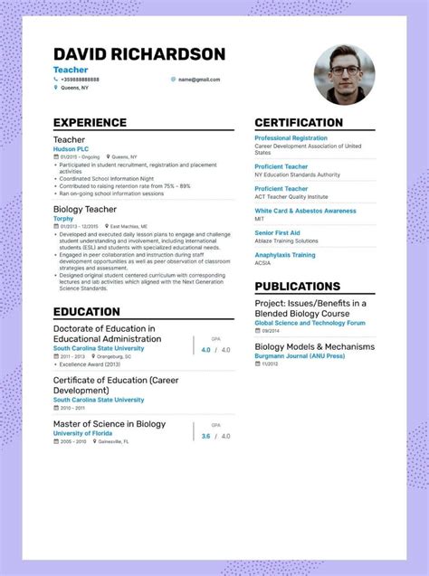 what to write in description of cv
